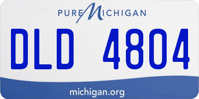MI license plate DLD4804