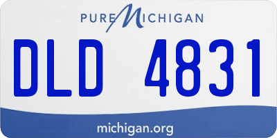 MI license plate DLD4831