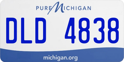 MI license plate DLD4838