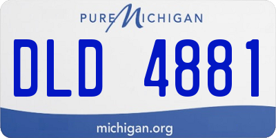 MI license plate DLD4881