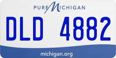 MI license plate DLD4882