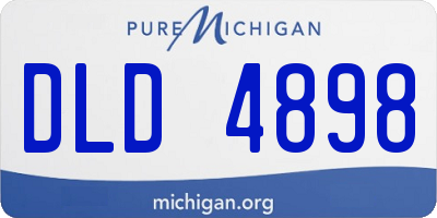 MI license plate DLD4898