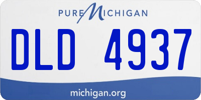 MI license plate DLD4937