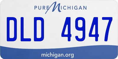 MI license plate DLD4947