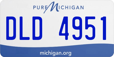 MI license plate DLD4951