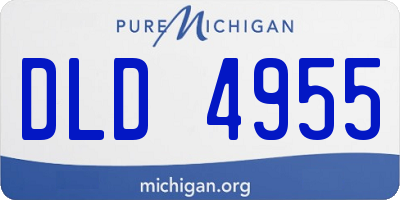 MI license plate DLD4955