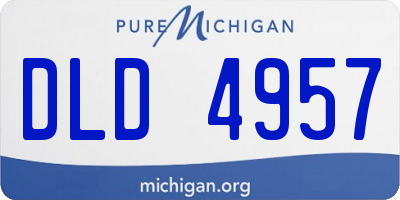 MI license plate DLD4957