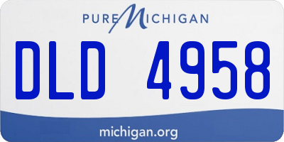MI license plate DLD4958