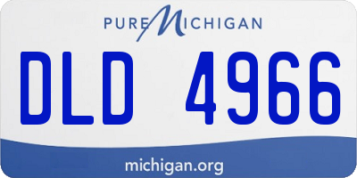 MI license plate DLD4966
