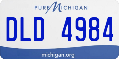 MI license plate DLD4984