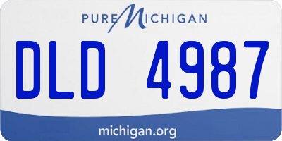 MI license plate DLD4987