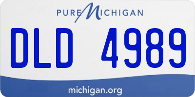 MI license plate DLD4989