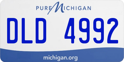 MI license plate DLD4992