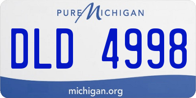 MI license plate DLD4998