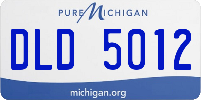 MI license plate DLD5012