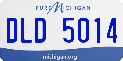 MI license plate DLD5014