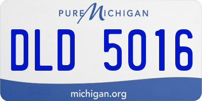 MI license plate DLD5016