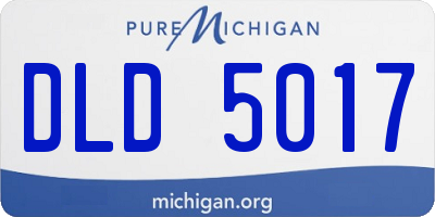 MI license plate DLD5017