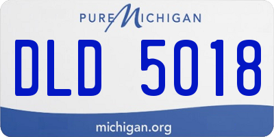 MI license plate DLD5018