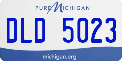 MI license plate DLD5023