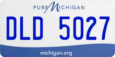 MI license plate DLD5027