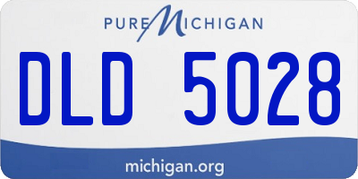 MI license plate DLD5028