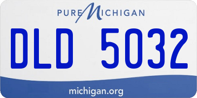MI license plate DLD5032