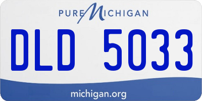MI license plate DLD5033