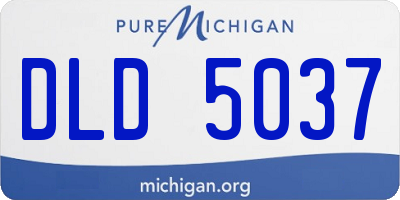 MI license plate DLD5037
