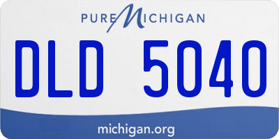 MI license plate DLD5040