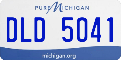MI license plate DLD5041