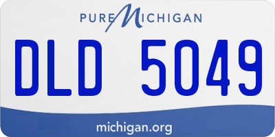 MI license plate DLD5049