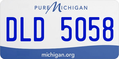 MI license plate DLD5058