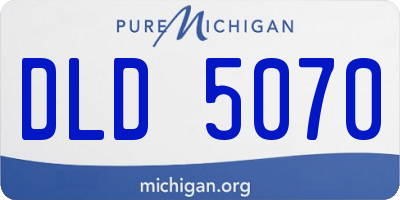 MI license plate DLD5070
