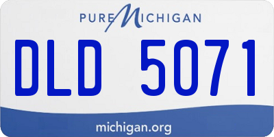 MI license plate DLD5071