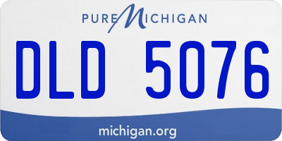 MI license plate DLD5076