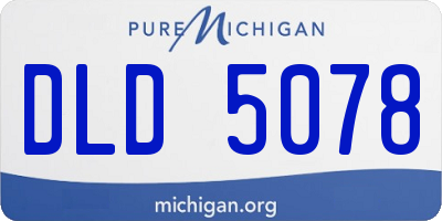 MI license plate DLD5078