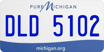 MI license plate DLD5102