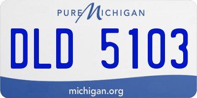 MI license plate DLD5103