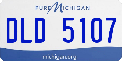 MI license plate DLD5107
