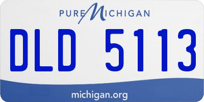 MI license plate DLD5113
