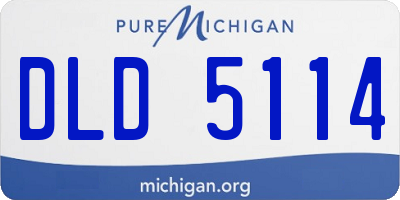 MI license plate DLD5114