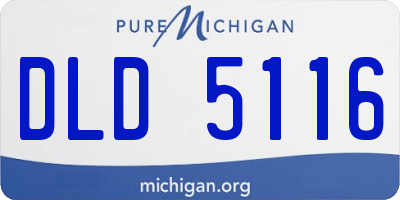 MI license plate DLD5116