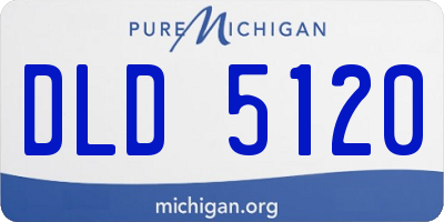 MI license plate DLD5120