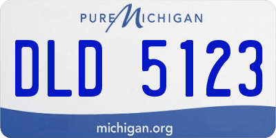 MI license plate DLD5123