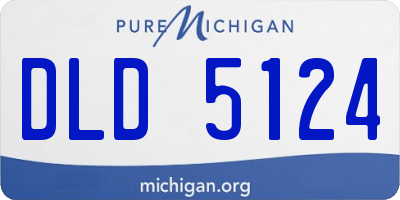 MI license plate DLD5124
