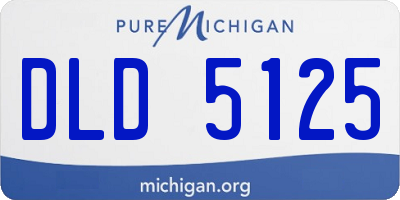MI license plate DLD5125