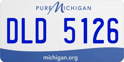MI license plate DLD5126