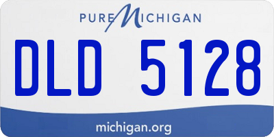 MI license plate DLD5128