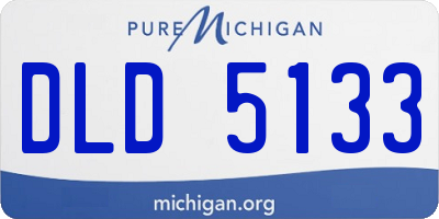 MI license plate DLD5133